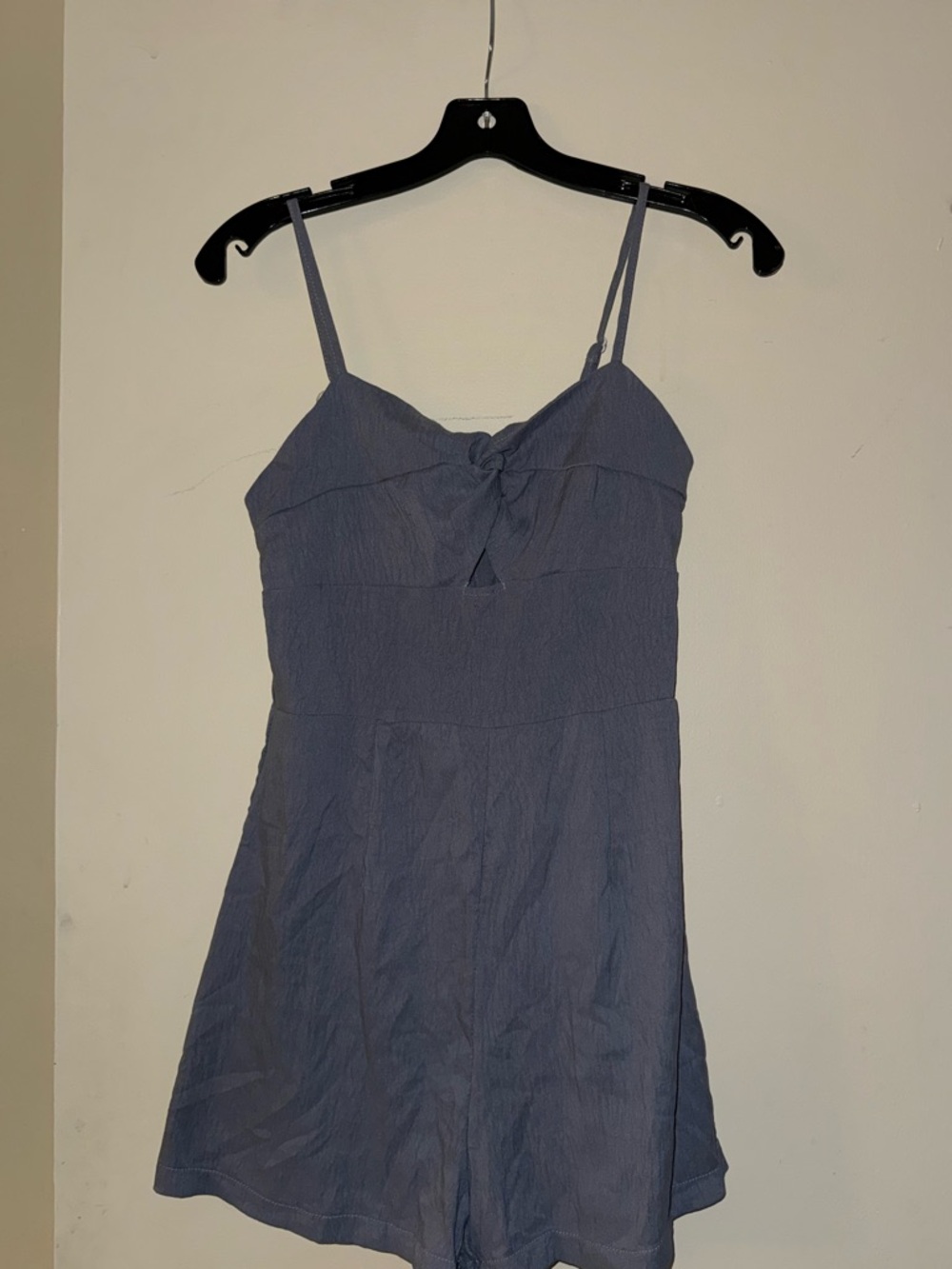 SHEIN Slate Blue Spaghetti Strap Romper